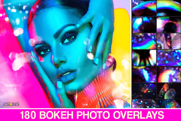 180 Bokeh Holographic Photo Overlays Layer Styles