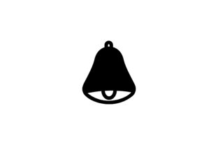 Christmas Bell Glyph Vector Icon