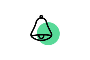 Christmas Bell Vector Icon for Modern Design