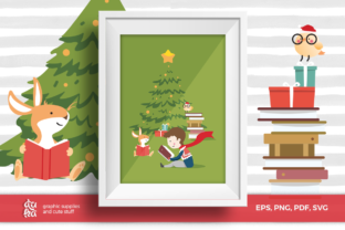 Christmas Card A6 Vector Elements for Crafts