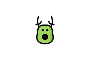 Christmas Deer Filled Outline Icon