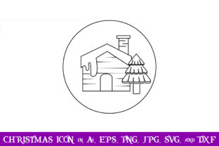 Christmas House Icon for Festive Branding