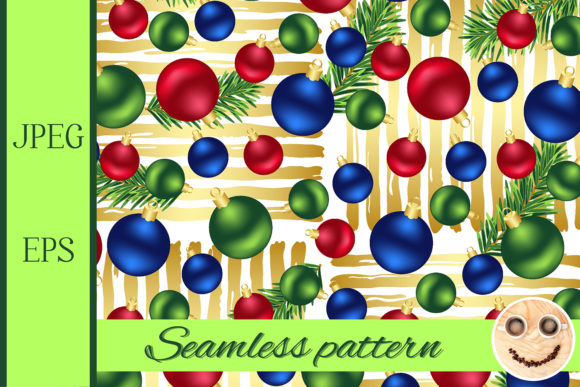 Christmas Ornaments Golden Pattern