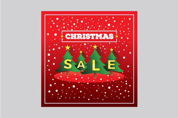 Christmas Sale Banner Template Design for Print Templates
