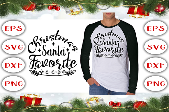 Christmas Santa Favorite T-Shirt Design