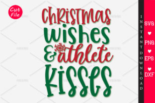 Christmas Wishes Athlete Kisses for Crafts