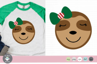 Girl Christmas Sloth for Crafts