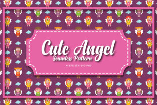 Seamless Patterns Cute Angel 1