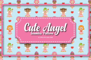 Seamless Patterns Cute Angel 9