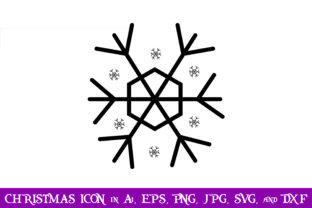 Snow Crystals Christmas Icon